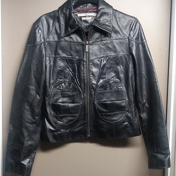 Leather Tommy Hilfiger jacket - Picture 1 of 8